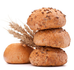 hamburger bun or roll  and wheat ears bunch   cutout