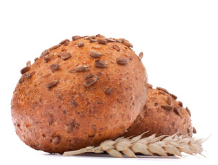 hamburger bun or roll  and wheat ear cutout