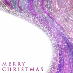 fantastic christmas wave design with snowflakes and stars