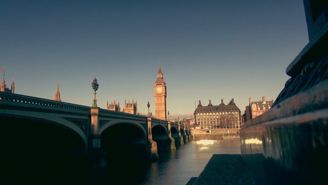 Big Ben clock tower and the Houses of Parliament in the morning