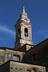 Fototapeta na wymiar Dolcedo (IM), dzwonnica kościoła St Thomas