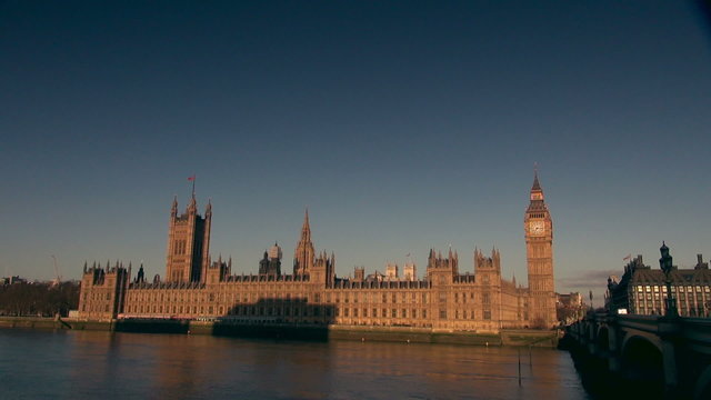 Big Ben clock tower and the Houses of Parliament in the morning