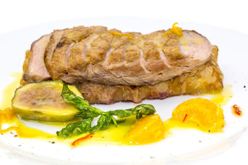 goose breast cooked on griles