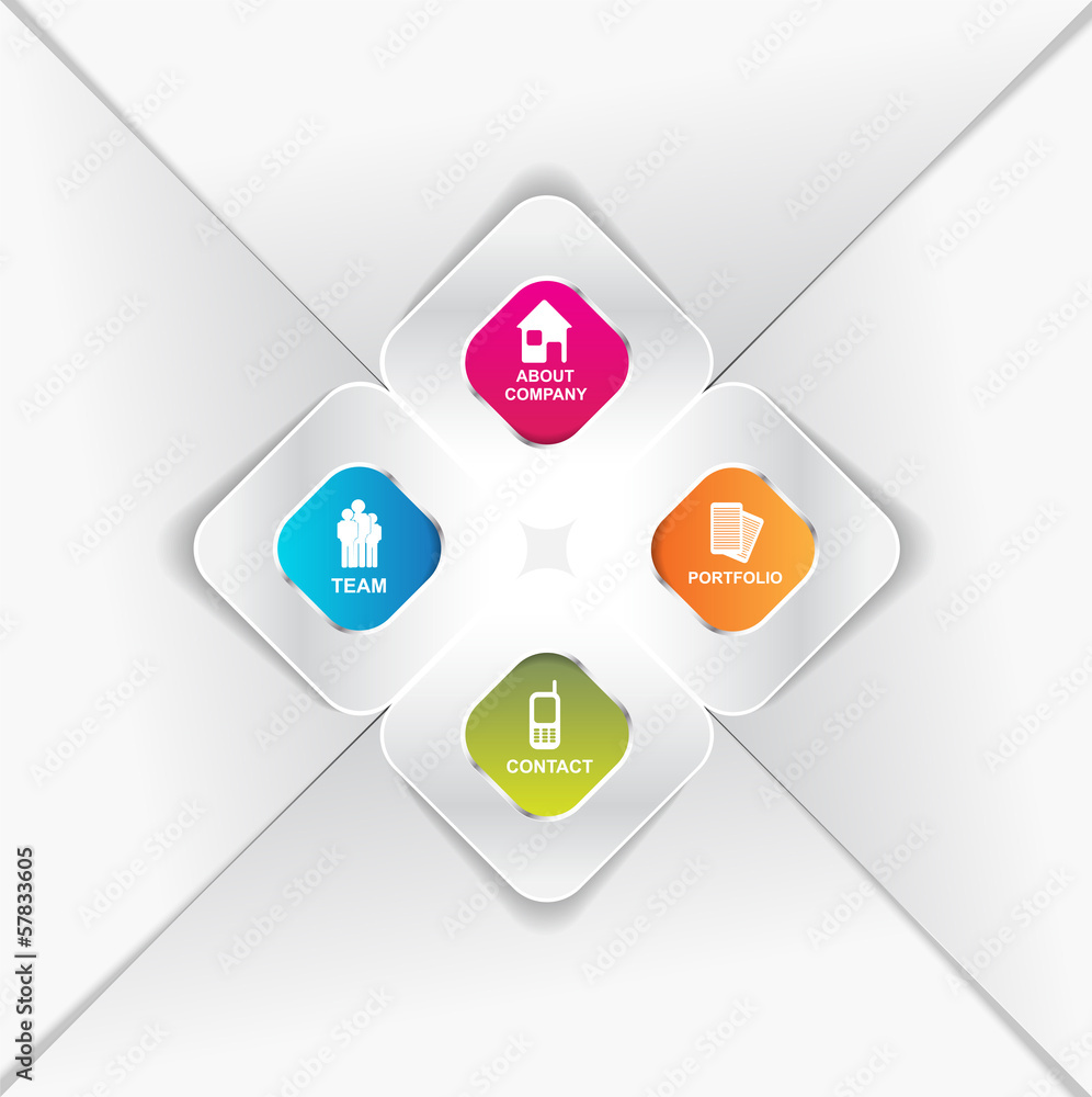 Poster abstract vector business background with icons