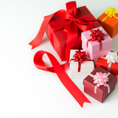 Multi colour gift boxes