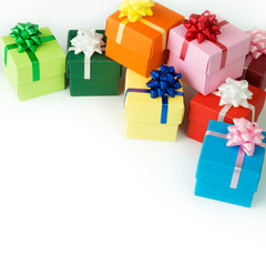 Multi color gift boxes