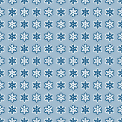 Blue Snowflake Pattern Background
