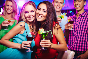 Girls with cocktails