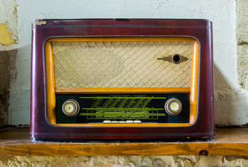 Old vintage radio - Stock Image