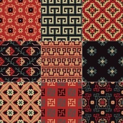 seamless Chinese Turkestan pattern