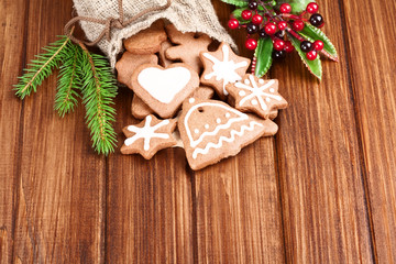 bag of cookies over wooden board