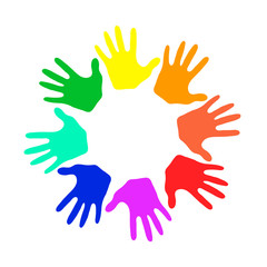 Colorful Hands - Vector Illustration