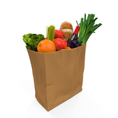 Grocery Bag with Food