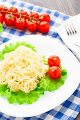 Delicious spaghetti with tomato