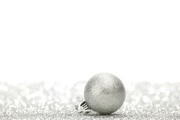 Silver christmas ball