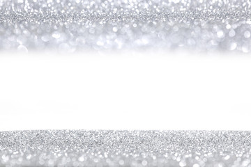 Silver glitter background