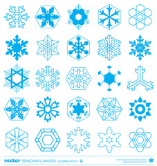 Snowflakes silhouette design. Vector.