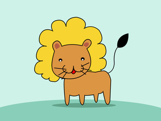 Cute lion cartoon