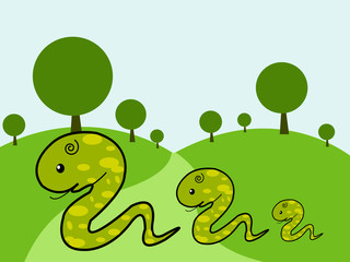 Illustration of cute Snake