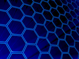 Obraz premium Digital Age Hexagonal Background