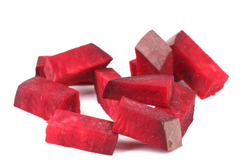 Small pieces of beetroot.