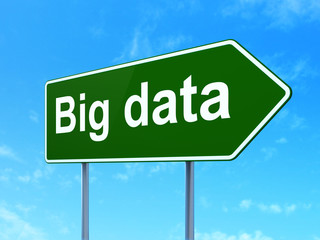 Information concept: Big Data on road sign background