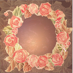 romantic wreath with roses