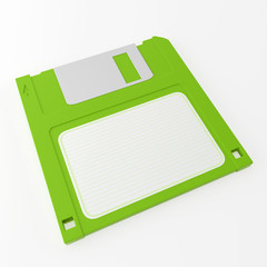 Green floppy disk