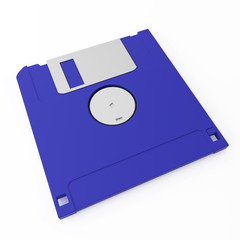 Blue floppy disk back side