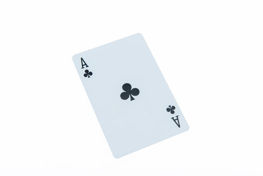 ACE-poker cards on white background