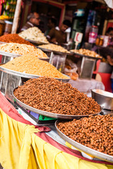 TRaditional food market in India.