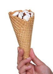 ice cream isolated on a white background.