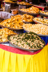 TRaditional food market in India.