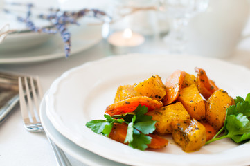 Appetizing and healthy vegetarian food
