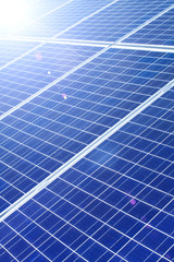 solar panel with sun