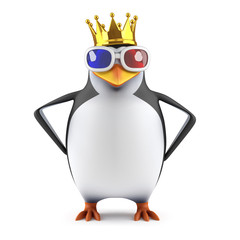 Fototapeta premium Penguin is king of the 3d movies