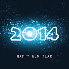 Fototapeta na wymiar New Year Card, Cover or Background Template - 2014