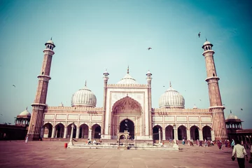 Tuinposter Jama Masjid Mosque, old Delhi, India. © Curioso.Photography