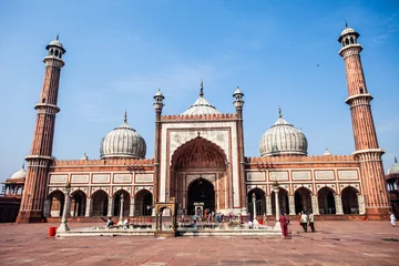 Fotobehang Jama Masjid-moskee, oud Delhi, India. © Curioso.Photography