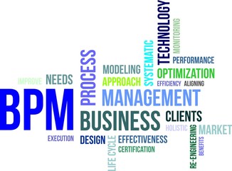 Obraz premium word cloud - bpm