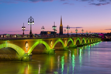 Bordeaux at a summer night
