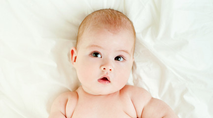 bright portrait of adorable baby