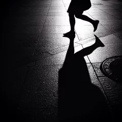 Muurstickers chasing shadow © nasruleffendy