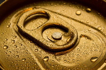 Gold Can With Condensation