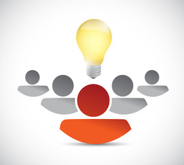 teamwork idea concept illustration design