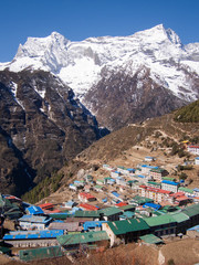 Le règlement Sherpa de Namche Bazaar au Népal Himalaya