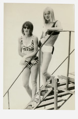 Two beauties at the swimming pool - circa 1965 - 57851876