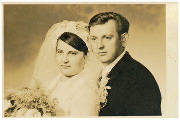 The bride and groom - circa 1950