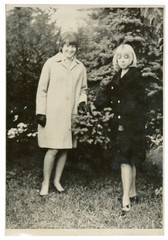 Girlfriends in the park - circa 1965
