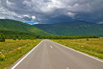 Scenic road in region of Lika